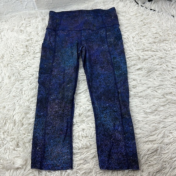 Lululemon Fast and Free High-Rise Crop *Non-Reflective Nulux Polar Lights Blue - Picture 1 of 5